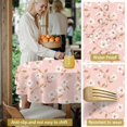 thumbnail image 5 of Pioneer Flower Floral Print Pattern Round Tablecloth 60 X 60 Inch, Wrinkle Resistant Wipeable Table Cloth for Kitchen Dining Picnic Patio Party, 5 of 6