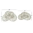 thumbnail image 3 of 10", 7"W Silver Metal Wire Chain Sculpture, by DecMode (2 Count), 3 of 8