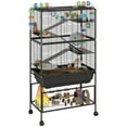 thumbnail image 1 of PawHut Large Hamster Cage, 5 Tier Rolling Gerbil Cage with Storage Shelf, 1 of 10