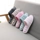 thumbnail image 3 of ZHAOCHENG Zapatillas de casa con punta abierta para mujer, zapatillas de interior de algodón suave, zapatillas de dormitorio de espuma viscoelástica, 3 of 4