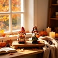 thumbnail image 5 of Tyidzon 2 Pcs Fall Gnome Decorations, Thanksgiving Wooden Tabletop Figurines for Shelf and Autumn Harvest Home Decor, 5 of 6