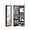 Brown, variant on PetFurnishn Jewelry Armoire, Jewelry Storage Organizer w/Full-Length & Inner Makeup Mirror, Earring Shelves, Ring Slots, 25 Necklace & Bracelet Hooks, Wall Door Mounted Jewelry Cabinet (Black)