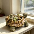thumbnail image 6 of YYDENG Rustic Resin Turtle Planter Figurine with Whimsical Coastal Charm for Desk Shelf Display - A Functional and Decorative Home Accent Piece, 6 of 7
