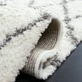 thumbnail image 5 of SAFAVIEH Berber Lula Distressed Shag Area Rug, Ivory/Gray, 8' x 10', 5 of 11