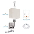 thumbnail image 2 of Plug in Wall Sconce, Bedside Wall lamp with Plug and dimmable Switch, with USB Charging Port and Socket, Suitable for Hotel, Corridor, Living Room and Bedroom Wall Light, 2 of 7