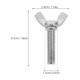 thumbnail image 2 of KAKOWELY 10Ud Sujetadores De Tornillo De Ala En Acero Inoxidable Para Uso En Equipos Y Hogar, 2 of 7