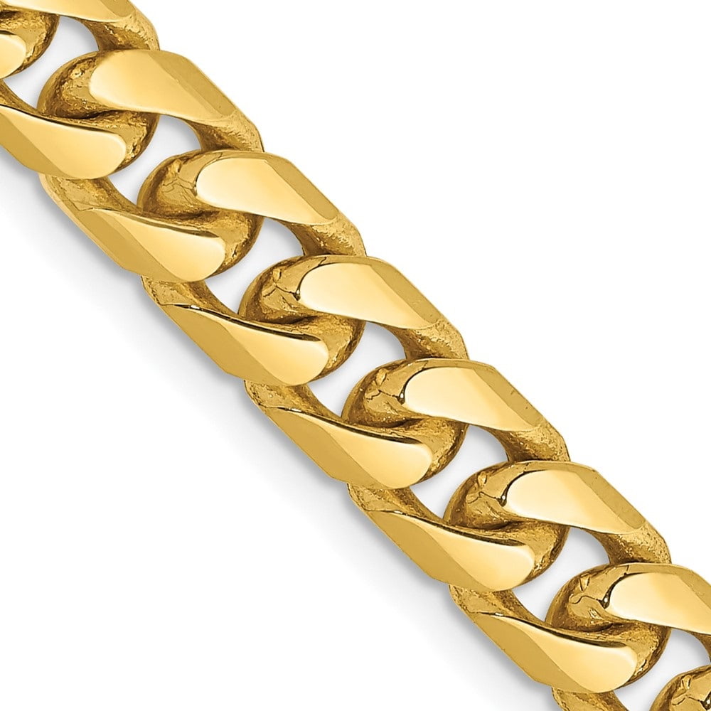 Diamond2Deal 14k Yellow Gold 1.3mm Solid Machine-Made Rope Chain Bracelet for Men Women