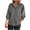 Gray, variant on Antinious Womens Plus Size Button Down Shirts V Neck 3/4 Sleeve Business Casual Tops,Winter Sweatshirt for Women,Going Out Tops for Women,Brown,XXXXL