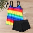 thumbnail image 5 of Women's Plus Size Bikini Set Printed Camisole Two Piece Sexy Swimsuit for Beach Vacation Summer,Multicolor,3XL, 5 of 5