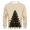 thumbnail image 2 of WXLWZYWL Mens Christmas Sweater Ugly Christmas Printed Round Neck Long Sleeve Pullover Sweatshirt Top, 2 of 4