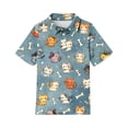 thumbnail image 5 of Grblisyd Girls Shirts Cute Animal Print Short Sleeve Collar Polo Shirts Casual Loose School Uniform Shirt, 5 of 6