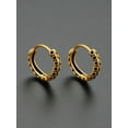 thumbnail image 5 of ChainsProMax Octopus Hoop Earrings for Men Women, Black/18K Gold Plated 316L Stainless Steel Earrings, 5 of 9