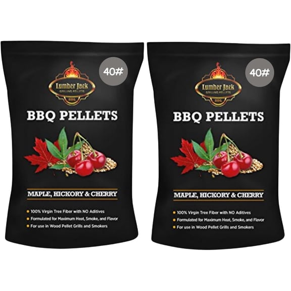 Lumber Jack Maple-Hickory-Cherry BBQ Grilling Wood Pellets, Competition Blend (80)