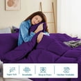 thumbnail image 3 of 900 TC 100% Egyptian Cotton Duvet set Zipper Closur Ultra Soft Durable and Fade Resistant Color Purple Solid size Full, 3 of 7
