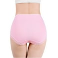 thumbnail image 7 of Elainilye Fashion Women Cotton Underwear High Waisted Sexy Lace Belly Tightening and Hip Lifting Oversized Cotton Underwear,Pink, 7 of 7