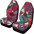 thumbnail image 1 of Juego de 2 fundas para asientos de coche ABPHQTO combinación gráfica abstracta protector universal, 1 of 3