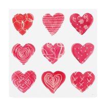 Trademark Fine Art 'Hearts and More Hearts I' Canvas Art by Sue Schlabach