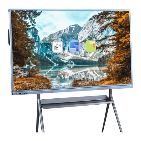 JYXOIHUB Smart Board 55" 4K Digital Touch Interactive Whiteboard Wireless Multi-User Annotation for Boardrooms, Classroom Office(Include Wall Mount)