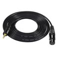thumbnail image 3 of Cable de micrófono estéreo de 3,5 mm TRS macho a XLR 3P hembra, color negro 5m, 3 of 9