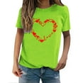 thumbnail image 1 of T-Shirts de la Saint-Valentin pour Femmes, T-Shirts Graphiques Cœur d'Amour, T-Shirts Graphiques Mignons pour Adolescentes, T-Shirts Décontractés Imprimés pour la Saint-Valentin, T-Shirt Col Rond Imprimé, Chandail pour Femmes, 1 of 8
