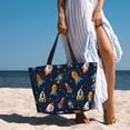thumbnail image 6 of Xecao Spaceships and Stars for versatile beach bag for women includes zipper pockets and waterproof material, ideal for vacations and adventures., 6 of 7