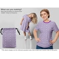 thumbnail image 5 of oneOone Viscose Chiffon Purple Fabric Kids Animal Craft Projects Decor Fabric Printed By The Yard 42 Inch Wide, 5 of 5