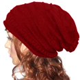 thumbnail image 5 of WonderWiz Christmas Cold Weather Comfy Lightweight Beanie Hat Knitted Slouchy Winter Fashion Hat Red One Size, 5 of 5