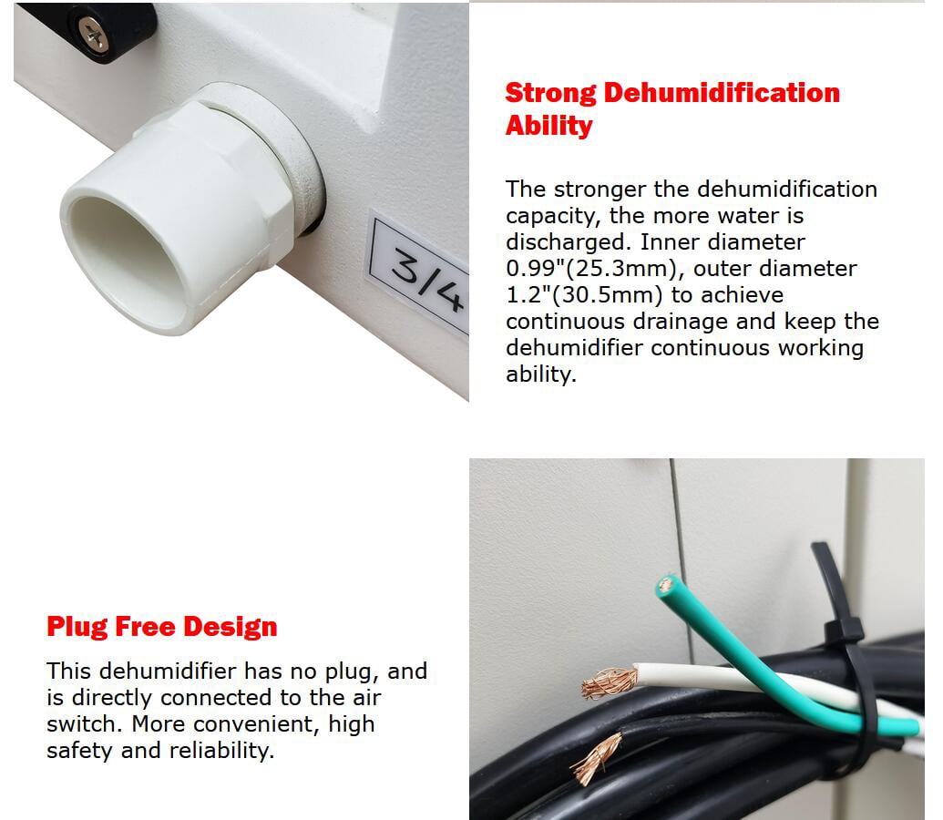Ceiling Mounted Indoor Dehumidifier Greenhouse Planting Dehumidifier