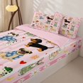 thumbnail image 2 of Manfei Cartoon Pet Collage Zipper Queen Comforter Set with Fitted Sheet and 2 Pillowcases, Cute Love Heart Zipper Bedding Set, Pink, Pink Reversible, 4-Piece, 2 of 7