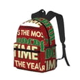 thumbnail image 2 of Picia It's The Most Wonderful Time Of The Year Large Capacity Backpack Classic Style Backpack Casual Backpack Water-Resistant School Work Travel Outdoor Backpack, 2 of 8