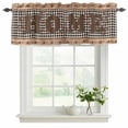 thumbnail image 2 of 2 Pack Valances for Windows, Farmhouse Window Valances for Living Room/Bedroom/Bathroom, Vintage Country Texas Star Plaid Wooden Grain Light Filtering Kitchen Curtain Valance 42"W x18" L, 2 of 9