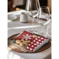 thumbnail image 6 of Black Christmas Cloth Napkins Set of 6 Reusable Dinner Napkins, Ice Cream Snowflakes Pine Needles Check Cocktail Napkin Washable Table Napkins for Wedding/Holiday Party/Baby Shower 20"x20", 6 of 7