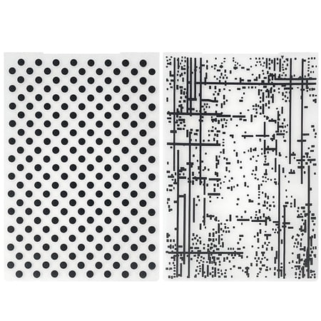 Wrapables Embossing Folder Paper Stamp Template for Scrapbooking Card Making DIY Arts & Crafts (Set of 2) Dots and Lines