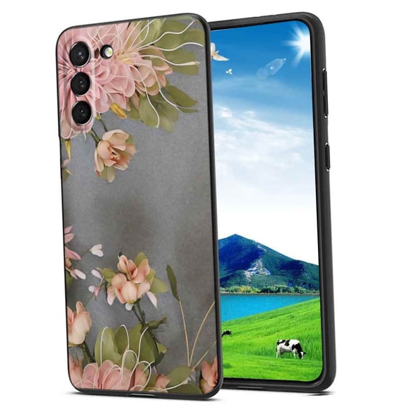 Flowers-Stand-Cover-for Phone Case, Degined for Samsung Galaxy S23+ Plus Case Men Women, Flexible Silicone Shockproof Case for Samsung Galaxy S23+ Plus