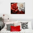 thumbnail image 4 of COMIO Black White And Red Rose Canvas Wall Art, Abstract Rose Flowers Picture Artworks Painting Print Posters Modern Home Decorations Framed Ready To Hang For Living Room Bedroom Bathroom Kitchen, 4 of 4