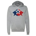 thumbnail image 2 of Red, White and Blue Star Unisex hoodie, USA Sweatshirts, Patriotic hoodie - Heather Grey MH200HOODPATRIOT S17 XL, 2 of 3