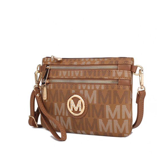 MKF Collection Women's by Mia K. Helen Milan “M” Signature Crossbody Wristlet
