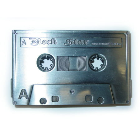 Cassette Tape Belt Buckle 80s 90s Rock Star Heavy Metal Costume Prop Retro Gift