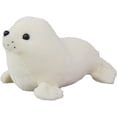 thumbnail image 1 of Animal de peluche de foca blanco, lindo juguete de almohada, muñeca kawaii para niños, 11,8 pulgadas, 1 of 4