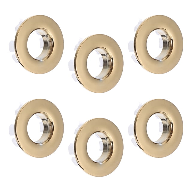 CRAFTHROU 6Ud Aro De Dorado Para Desbordamiento De Lavabo Con Instalación Sencilla