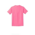 thumbnail image 5 of Port & Company Men's Core Cotton Classic Comfort and Relabeling Casual T-Shirts Neon Pink 5X-Large, 5 of 5