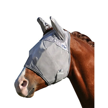 Foal Fly Mask - WARMBLOOD CASHEL CRUSADER STANDARD FLY MASK W/ EARS NOSE GREY