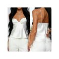 thumbnail image 2 of Camisola de mujer, top sin mangas, escote bajo en la espalda, chaleco liso de verano para fiestas y discotecas., 2 of 8