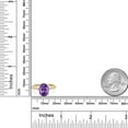 thumbnail image 6 of Gem Stone King 14K Two Tone Gold Purple Amethyst and Lab Grown Diamond Engagement Ring for Women | 3.36 Cttw | Oval 11X9MM | Gemstone February Birthstone | Size 7, 6 of 6