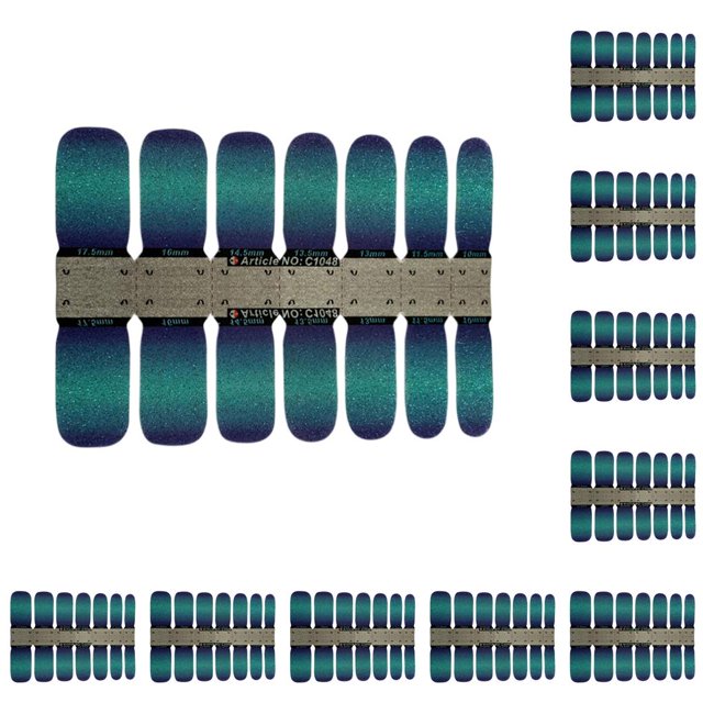 Jumpingount Pegatina para uñas, estilo autoadhesivo, no susceptible a las alergias, patrón brillante, tipo de prensa, puntas de manicura C1048 C1048 10Conjunto