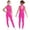 Hot Pink, variant on Kids Girls Shiny Full Body Unitard Rhinestone One Piece Leotard Sleeveless Gymnastics Dancewear Purple 6
