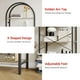 thumbnail image 4 of QinaQin Librero alto con arco, 5 repisas y estructura metálica, estante abierto para almacenamiento y exhibición en recámara, sala u oficina, 4 of 8