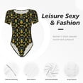 thumbnail image 4 of Fotbe Pineapple Body de Mujer con Cuello Redondo y Mangas Cortas, Sin Mangas Ajustado, Suave, Cómodo y Básico-X-Large, 4 of 7