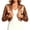 Brown, variant on Women's Satin Peplum Back Formal Jacket Smooth Soft Long Sleeve Cropped Cardigans Dressy Casual Solid Color Bolero Shrug XXL