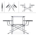 thumbnail image 6 of Camco Deluxe Folding Outdoor Grill Table w/ Plastic Side Tables and Cup Holders, 6 of 12